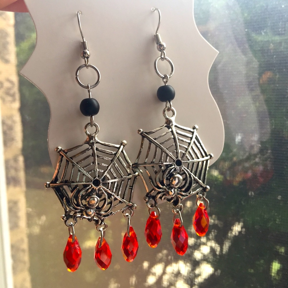 Spider Web Earrings